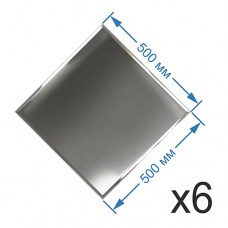 Зеркальная плитка 50x50 см (6 шт.) с фацетом 10 мм (квадрат)